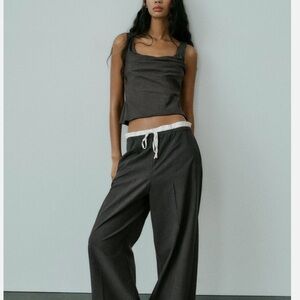 Zara Dark Grey Draped Corset